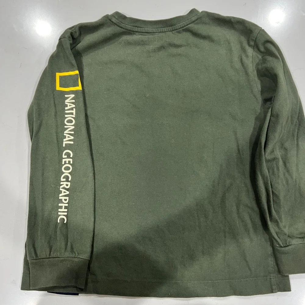 Gap Kids National Geographic Kosmoceratops Dinosaur Graphic Tee Green Size M